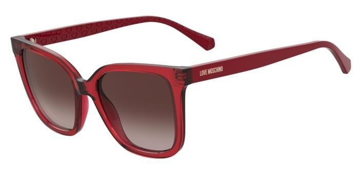 Moschino Love da sole squadrato rosso