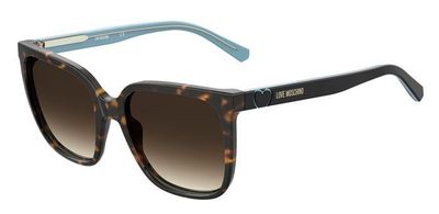 Moschino Love da sole squadrato avana-azzurro Moschino Love da sole squadrato avana-azzurro