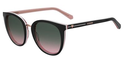 Moschino Love da sole rotondo nero-rosa Moschino Love da sole rotondo nero-rosa