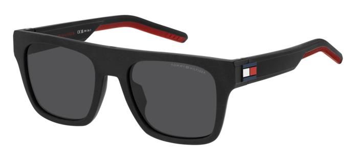 Tommy Hilfiger rettangolare flat top nero-rosso Tommy Hilfiger rettangolare flat top nero-rosso