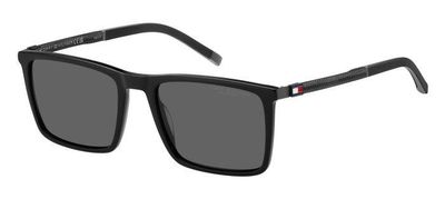 Tommy Hilfiger squadrato sottile nero polarizzante Tommy Hilfiger squadrato sottile nero polarizzante