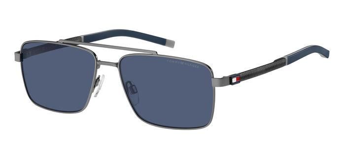 Tommy Hilfiger squadrato doppio ponte argento