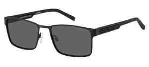 Tommy Hilfiger squadrato in metallo nero polarizzato Tommy Hilfiger squadrato in metallo nero polarizzato