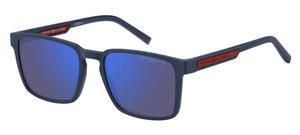 Tommy Hilfiger squadrato sottile alto blu-rosso Tommy Hilfiger squadrato sottile alto blu-rosso