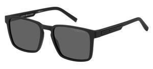 Tommy Hilfiger squadrato sottile alto nero polarizzante Tommy Hilfiger squadrato sottile alto nero polarizzante