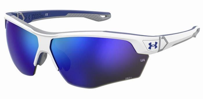 UNDER ARMOUR da sole maschera bianca-azzurra per sci e ciclismo.