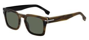 Boss rettangolare marrone-nero rigato Boss rettangolare marrone-nero rigato