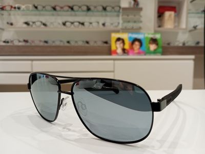 Pigreco da sole doppio ponte nero-grigio specchiato Pigreco da sole doppio ponte nero-grigio specchiato