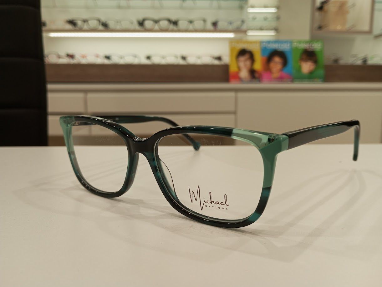 Michael Optical a gatto verde-nero