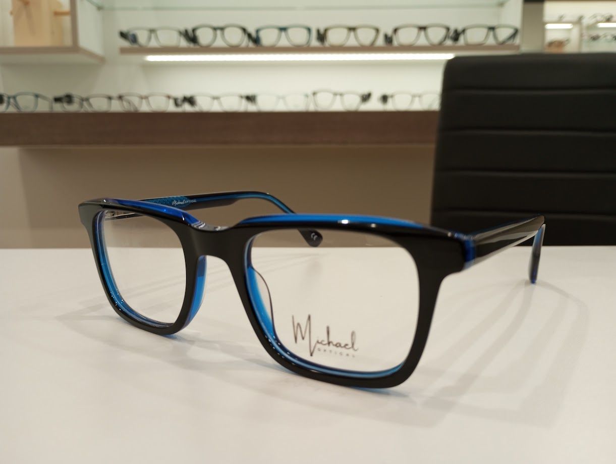 Michael Optical squadrato blu-nero