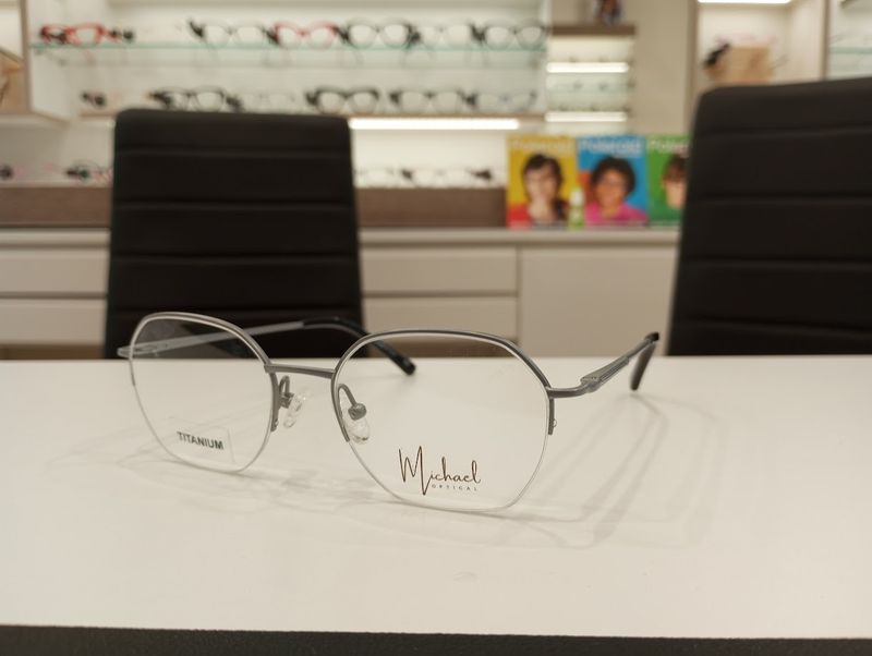 Michael Optical tondo argento senza montatura sotto Michael Optical tondo argento senza montatura sotto