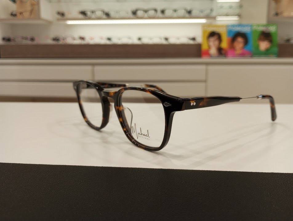 Michael Optical rotondo marrone con asta regolabile