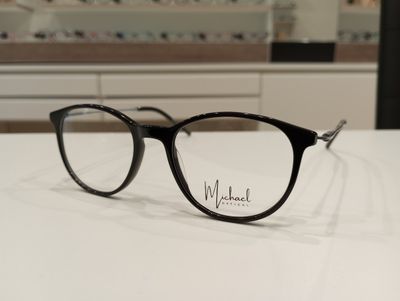 Michael Optical tondo nero con asta a Z Michael Optical tondo nero con asta a Z
