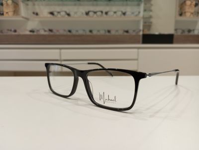 Michael Optical squadrato nero con asta a Z Michael Optical squadrato nero con asta a Z