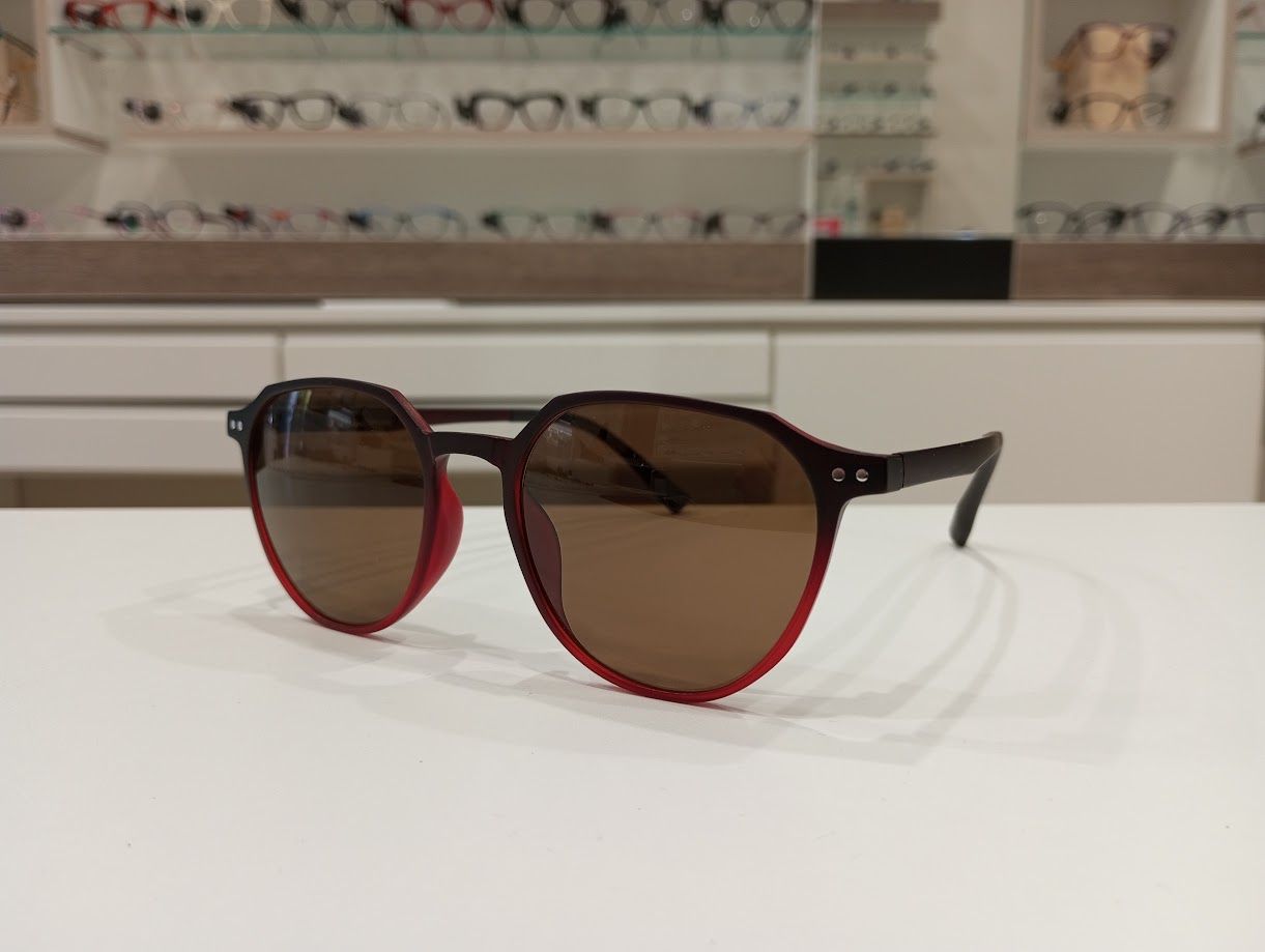 Michael Optical da sole rotondo nero-rosso