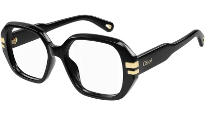Chloè squadrato alto nero-oro CH0266O 005
