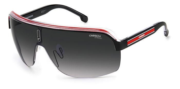 Carrera a forma di maschera nera-rossa Carrera 5046/S T4O