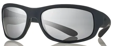 Centro Style da sole maschera nera con lente grigia specchiata adatto per running e ciclismo.