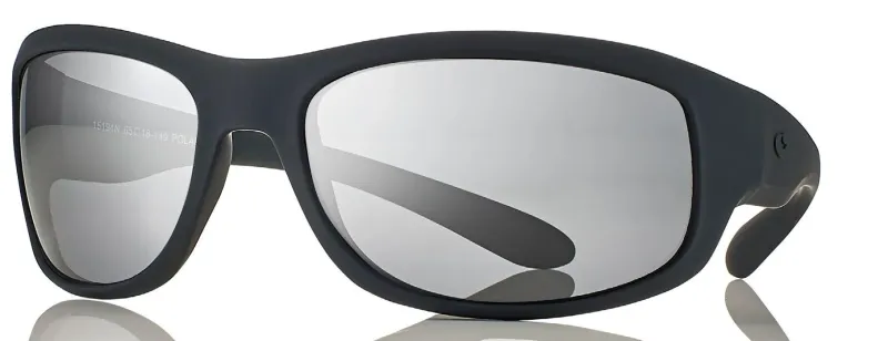 Centro Style da sole maschera nera con lente grigia specchiata adatto per running e ciclismo.