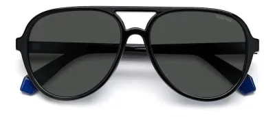 Polaroid da sole a doppio ponte nero