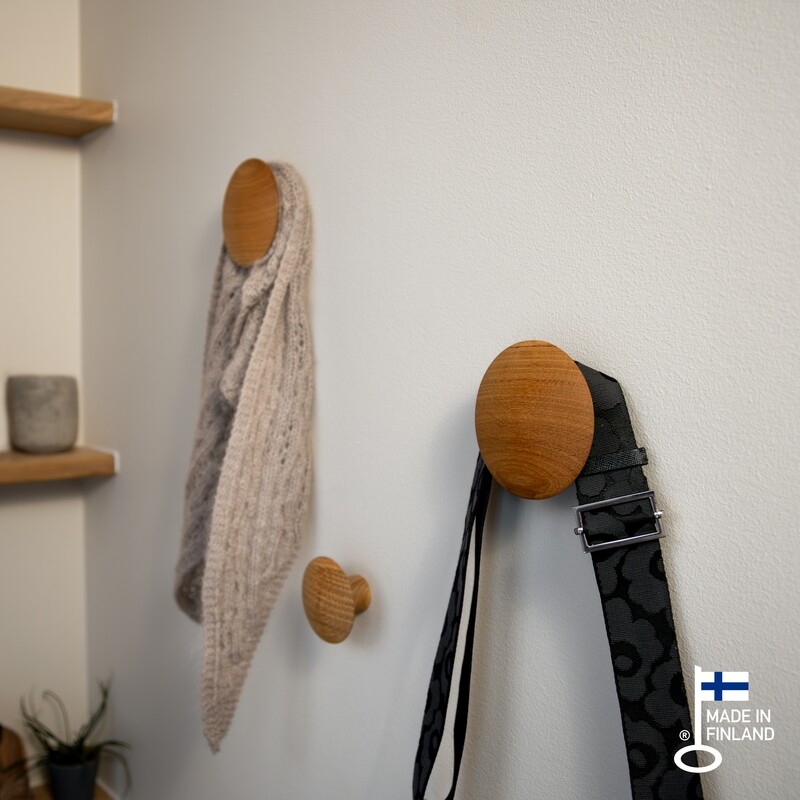 Tammi vaatekoukut 3kpl setti