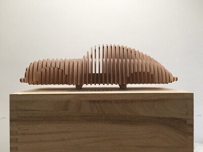 Birch Wood Porsche 356A Light Sculpture Birch Wood Porsche 356A Light Sculpture