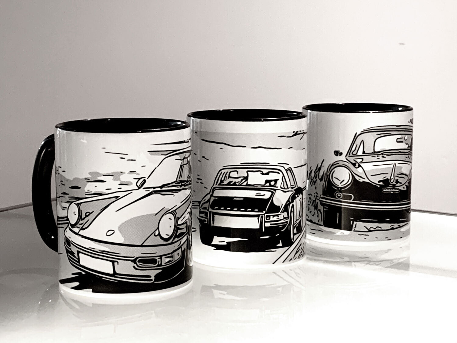 Collection of 3 'Sportomotive Original' Art Mugs - Road Edition