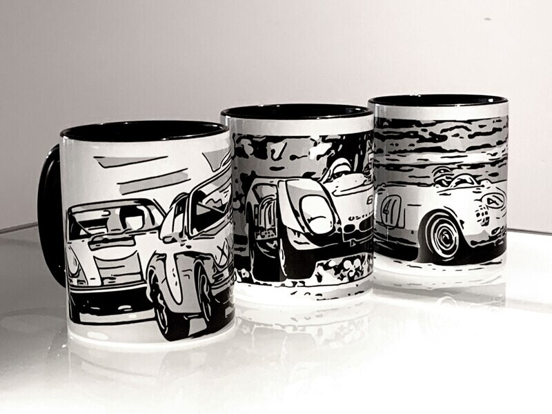 Collection of 3 &#39;Sportomotive Original&#39; Art Mugs - RACE EDITION