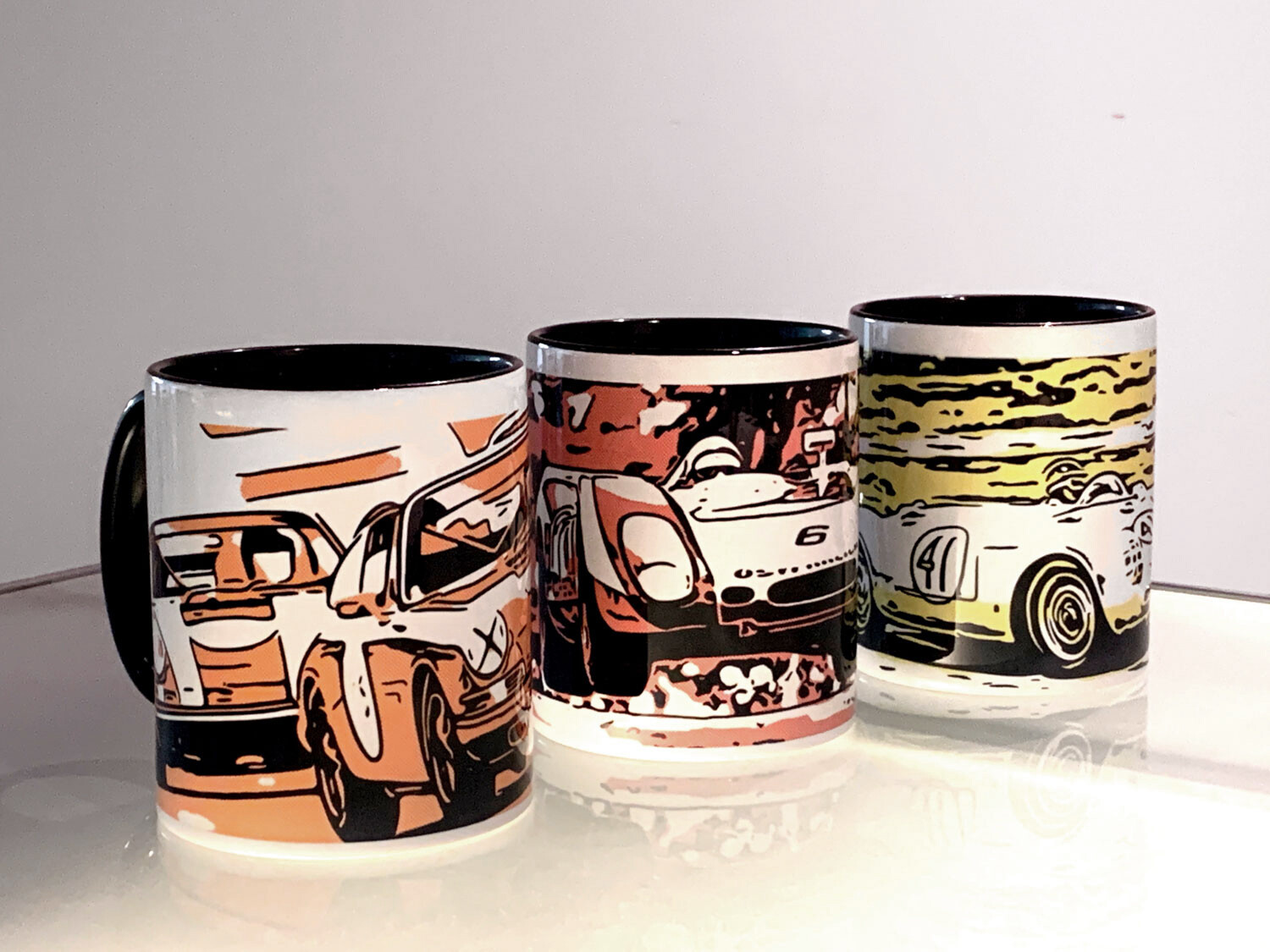 Collection of 3 &#39;Sportomotive Original&#39; Art Mugs - RACE EDITION