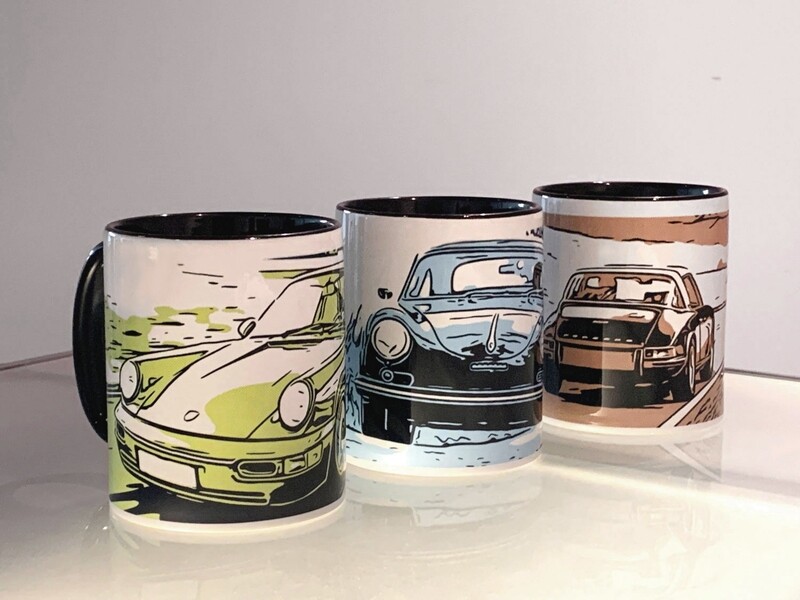 Collection of 3 &#39;Sportomotive Original&#39; Art Mugs - ROAD EDITION