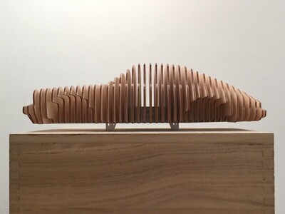 Birch Wood Porsche 911 G-body Light Sculpture Birch Wood Porsche 911 G-body Light Sculpture