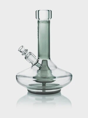 GRAV® Small Wide Base Water Pipe - Smoke with Clear Accents