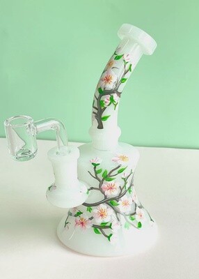 Hand-painted Cherry Blossom Dab Rig