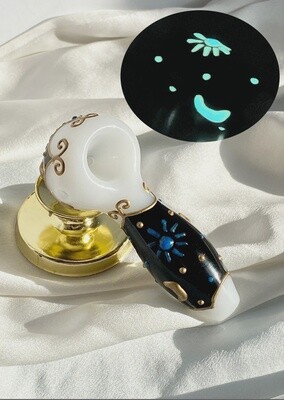 Hand-painted Celestial Pipe (Glow in the Dark)