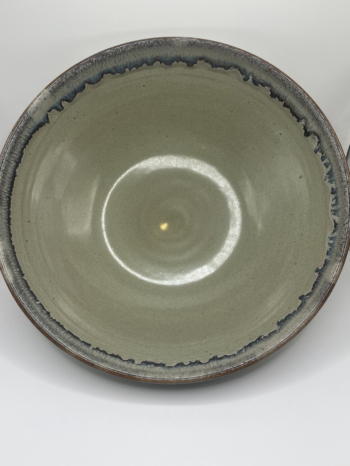 Grey with Blue and Red Accents Bowl