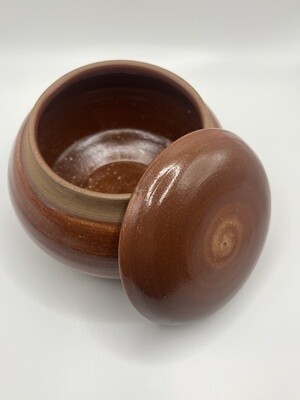 Rust Swirl Lidded Container