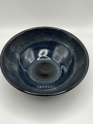 Dark Blue with a Green Spray Small Bowl