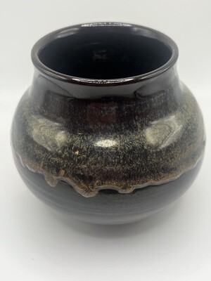 Reddish Onyx and Copper Drip Vase