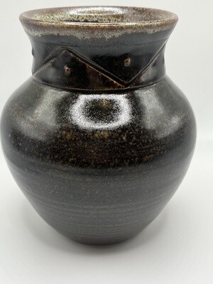 Black Detailed Small Vase