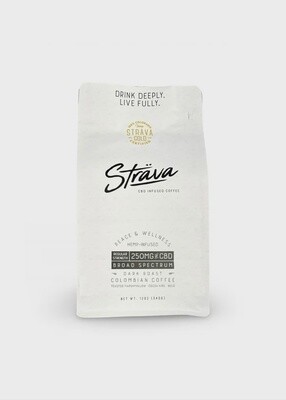 Whole Bean - CBD Coffee - Regular Strength 10mg CBD/Serving - Dark Roast (12oz Bag)