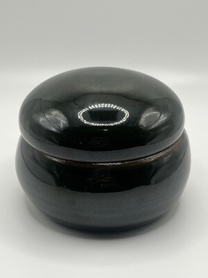 Onyx and Copper Small Lidded Container
