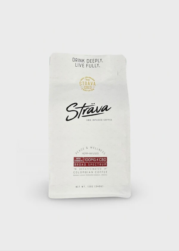 Whole Bean CBD Coffee -Intro Strength  4mg CBD/Serving - Decaf (12oz Bag)