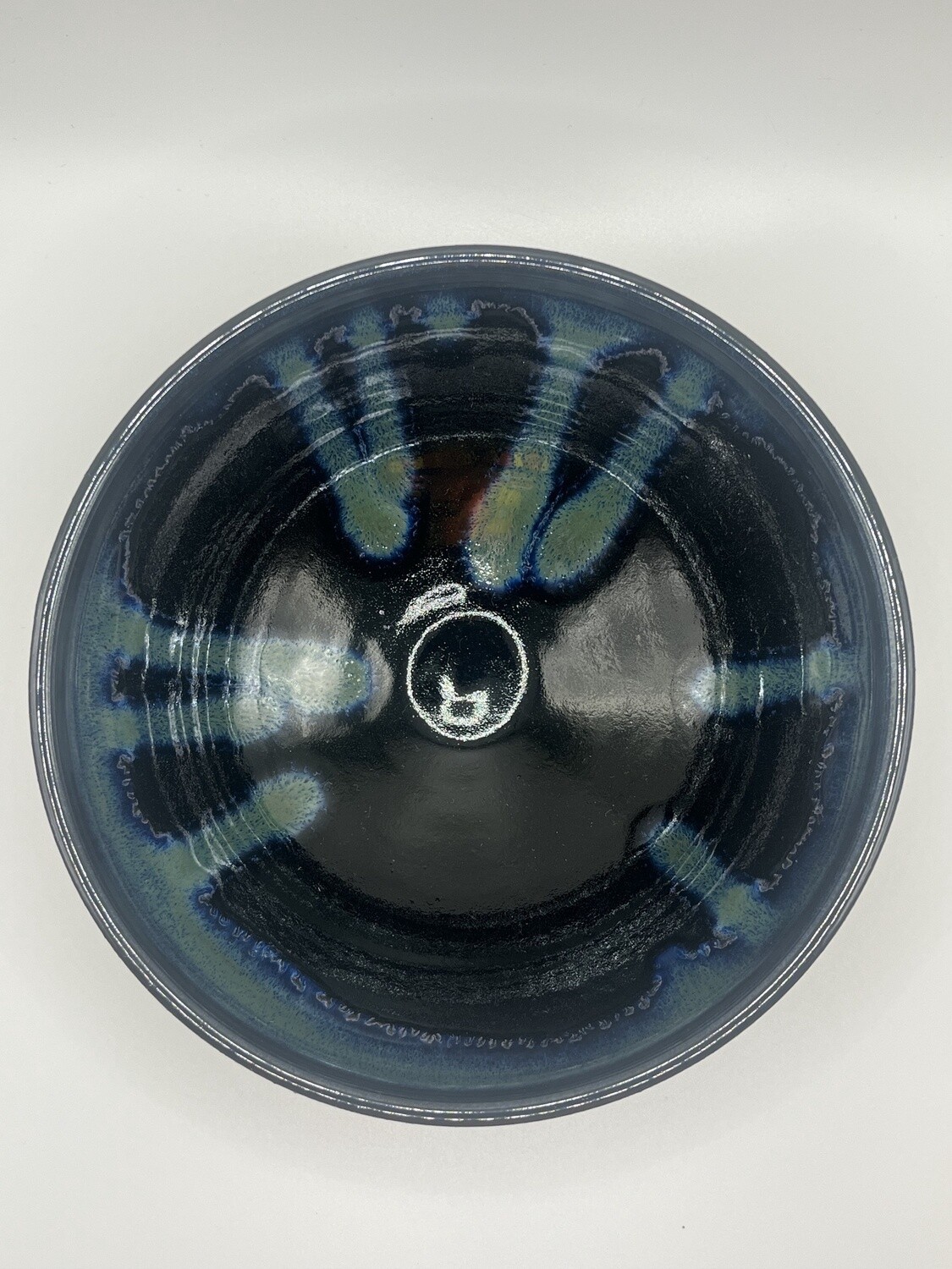 Blue with Teal Drips Bowl