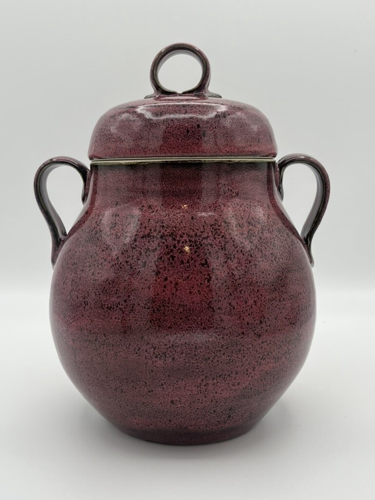 Rose Lidded Handled Vessel