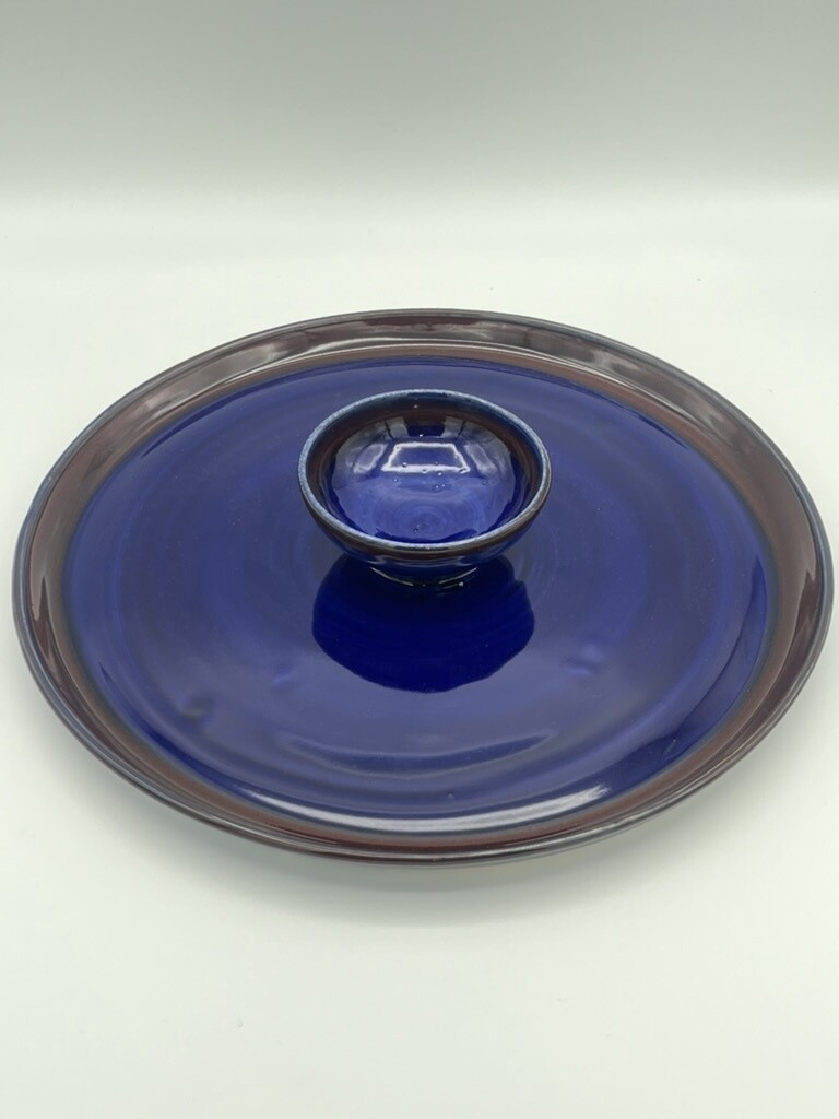 Blue and Red Serving Platter
