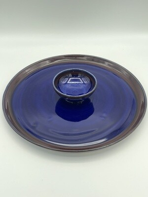 Blue and Red Serving Platter