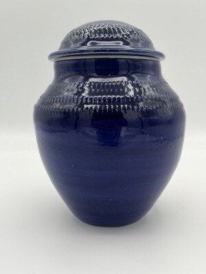 Cobalt Blue Detailed Lidded Container