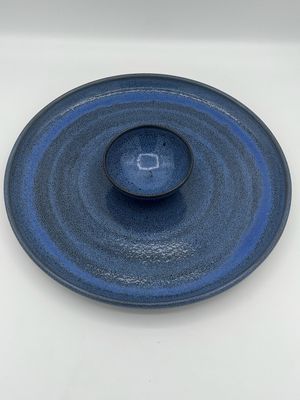 Blue Oil Spill Serving Platter