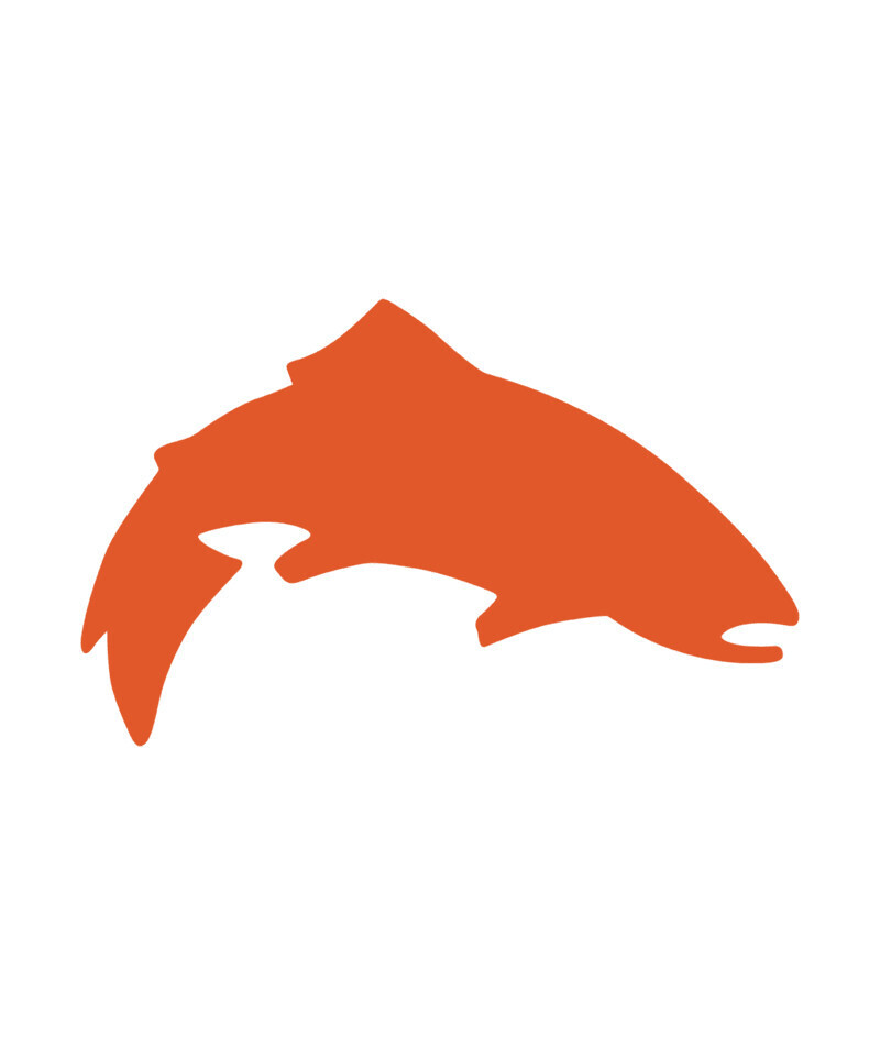 Simms Trout Icon Sticker, Color: Orange, Size: OS