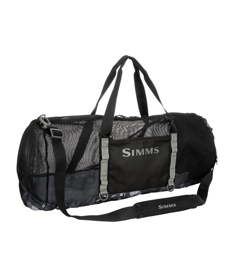 Simms Challenger Mesh Duffel - 60L, Color: Hex Flo Camo Carbon, Size: OS